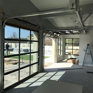 Télécommande de porte de <span class=keywords><strong>garage</strong></span> moderne en verre et aluminium 16x7 Porte de <span class=keywords><strong>garage</strong></span> isolée thermiquement pour les maisons - Product Image 2
