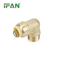 IFAN Chine Raccords en cuivre Push 1/2 pouces Raccords d'accouplement en laiton Push Fit Shark Bite Push Fitting
