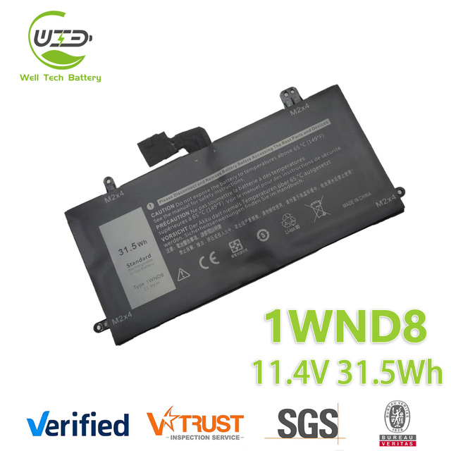 Replacement Laptop Battery 1WND8 J0PGR for Dell Latitude 12 5285  5290 2-in-1 Series Notebook Li Polymer Battery