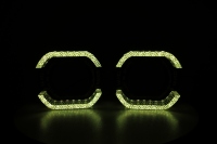 Feux de jour LED RGB HILUX DMAX et kit Angel Eye avec lentille Halo Ring IP65 étanche 3000 lumens
