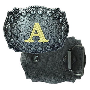 Fibbia della cintura produttore personalizzato 3D oro in ottone rilievo di lusso da uomo <span class=keywords><strong>Cowboy</strong></span> con Logo occidentale in metallo Custom fibbia della cintura per uomo - Product Image 2