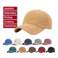 Casquettes de sport personnalisées, chapeau de soleil pour homme, casquette d'équipe, casquette en velours côtelé, casquette de baseball avec logo personnalisé