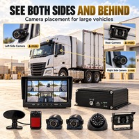 Système de caméra embarquée IA DMS ADAS BSD MDVR pour la surveillance du conducteur, caméras latérales et arrière et moniteur pour la sécurité des flottes de camions, bus et fourgonnettes