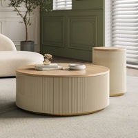Table basse de salon pliable en bois massif chêne et bouleau, durable, moderne, style nordique japonais Wabi-Sabi, montage facile
