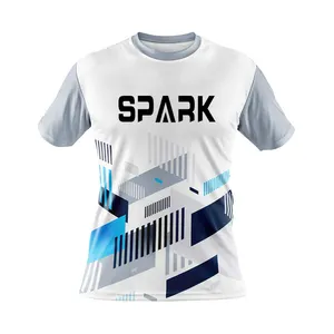 Custom Made All Print Sublimation Moisture Wicking Men Loose Fit T Shirts Sublimation Shirts