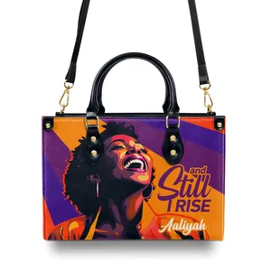Hot Sale High Quality Pu Leather Handbags For Ladies And Still I Rise Black Girl Design Custom Bags Women Handbags Ladies Luxury