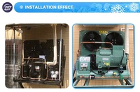 Nouvelle unité de condensation de réfrigérateur à compresseur à piston semi-fermé automatique - Plage de température -30-20°C 220V RT-500