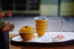 Juego <span class=keywords><strong>de</strong></span> Té Gaiwan <span class=keywords><strong>de</strong></span> Porcelana Tradicional China, Colección Amuleto Amarillo Real Chino, Duradero y Ecológico - Product Image 4