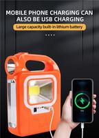 Lampe torche portable d'extérieur IP65 EDC, lampe LED de camping, batterie externe grande capacité avec triple source lumineuse COB, en plastique, USB