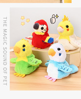 Oiseau électronique chat taquiner jouet coloré perroquet jouet danse oiseaux en peluche battement oiseau jouet chats