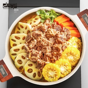 DSP Cookware <b>Set</b> Maifan Stone Non-Stick Pan Soup <b>Pot</b> Combination 4 Piece <b>Set</b> Oven Safe Superior Quality - Product Image 1