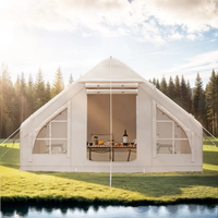 Tente de camping gonflable de luxe quatre saisons FR 2025 en Oxford, imperméable, installation rapide, résistante aux UV, durable, portable pour la randonnée
