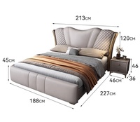 Ensemble de meubles de chambre à coucher, style moderne et design, lit king size de luxe, moderne