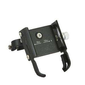 Soporte para teléfono de motocicleta de aleación de aluminio, 25,4 mm de diámetro interior, compacto, negro, duradero, para montaje en manillar - Product Image 1