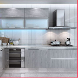 Gris foncé Armoires de Cuisine Fabricant Professionnel Vitrées Armoires - Product Image 1