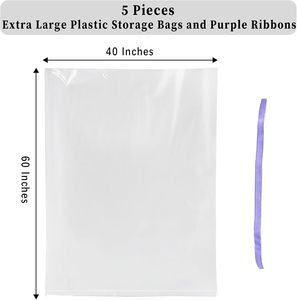 Bolsas de almacenamiento de plástico transparente extragrandes Embalaje de plástico grande Gigante Jumbo Bolsas de almacenamiento de plástico enormes para equipaje, Maleta - Product Image 3