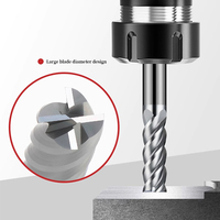 Fraise à queue en carbure de tungstène HRC60 à 4 dents, revêtement TiCN, 16mm*100mm, OEM