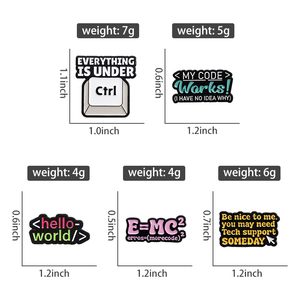Codice del programma per <span class=keywords><strong>Computer</strong></span> spille personalizzate ciao mondo spille risvolto divertente gioielli regalo per bambini amici - Product Image 6