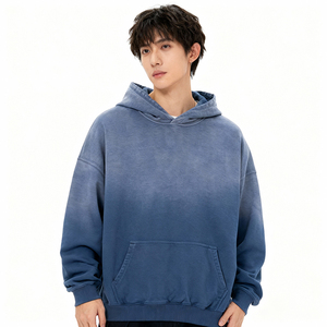 Maßgefertigter Herren-Herbst-Oversize-Crop-Hoodie aus Frottee, Streetwear, Bedruckt, 100% Baumwolle, 460g, Siebdruck, Anti-Einlaufen - Product Image 3