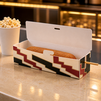 Boîtes à hot-dogs pliables en papier de haute qualité, robustes, étanches, jetables, avec logo personnalisé imprimé, Chine