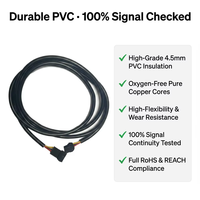 Câble de signalisation PVC 4,5 mm à 4 conducteurs avec connecteur 4 broches pour éclairage LED et systèmes de contrôle industriels
