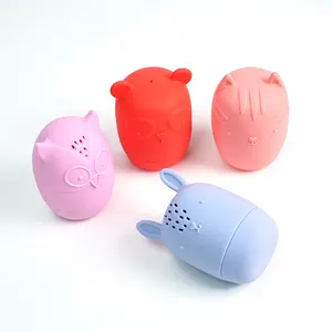 New Cpc Approval Bpa Free Food Grade Colorful Customized Silicone Animal Baby Bath Toys