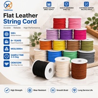Cordon plat en cuir synthétique, ruban en suède, pour la fabrication de bijoux, bracelets, colliers, lacets de bottes, artisanat, bande de similicuir, vente en gros, OEM