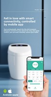 WC intelligent automatique avec affichage LED, monobloc en céramique, bidet intégré, siphon en S, chauffant inclus