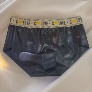 Slip sexy Séparation des balles de la hanche en caoutchouc pour hommes Vêtements en caoutchouc anti-fuite auto-roulants Mère Dick Cover Underwear - Product Image 1