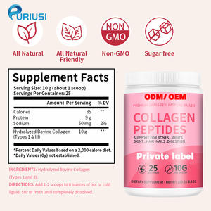 OEM ODM bubuk peptida kolagen hidrolisasi murni Label pribadi kolagen <span class=keywords><strong>Bovine</strong></span> murni Tinggi - Product Image 2