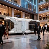 Capsule spatiale intelligente de 20 pieds, maison de capsule pour dormir et se détendre, nouvelle capsule de luxe 2025, espace commercial pour maison d'hôtes