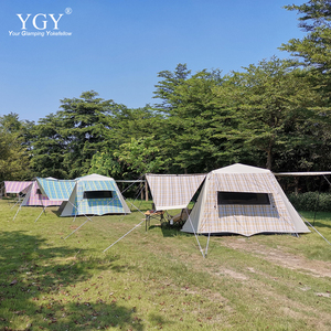 <span class=keywords><strong>YGY</strong></span> tente de camping glamping double couche 3-4 personnes étanche anti-UV famille extérieur 4 saisons Oxford tente de jardin installation instantanée - Product Image 6