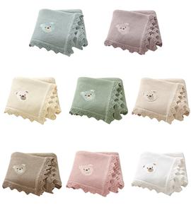 Customizable 100% Cotton Knitted <strong>Baby</strong> <strong>Blanket</strong> with Bear Swaddle Wrap <strong>Personalised</strong> Bedding <strong>Baby</strong> <strong>Blankets</strong> for Newborns - Product Image 3