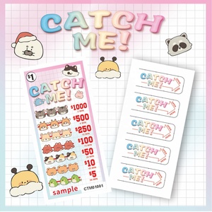 Jeu de tirage à gratter classique avec impression numérique, format ticket personnalisé, données de gagnant, griffes à déchirer - Product Image 5