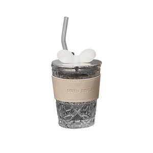 Nouvelle tasse en verre borosilicate résistant à la chaleur avec anse, idéale pour la maison et le bureau, accompagnée d'un cadeau - Product Image 1