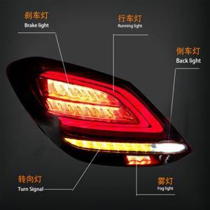 Nuevas Luces Traseras LED Secuenciales para Mercedes-Benz Clase S W205 2019-2021, Lente Transparente 6000K, Señal de Freno Dinámica y Direccional - Product Image 4
