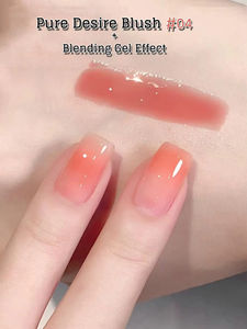 Vernis à ongles gel <span class=keywords><strong>semi</strong></span>-<span class=keywords><strong>permanent</strong></span> 10ML Pure Desire Jelly, couleur rose nude, gel UV pour manucure, top coat pour nail art - Product Image 5
