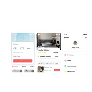 Aplicación móvil para reservar hoteles: Reserva hoteles, compara precios, vea habitaciones, realiza pagos seguros y gestione sus reservas en cualquier momento. - Product Image 1