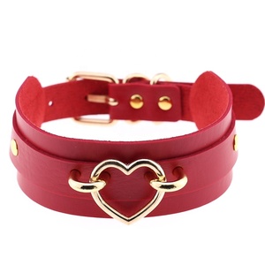 Donne Sexy Uomini Girocollo In Oro Cuore di Colore <span class=keywords><strong>Anello</strong></span> Personalità Esagerata Punk Pazzo Discoteca Della <span class=keywords><strong>Collana</strong></span> Del Collare - Product Image 1