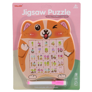 Jouet éducatif pour enfants 2 en 1 bricolage planche à dessin dessin animé chien magnétique en plastique bloc coulissant <span class=keywords><strong>jeu</strong></span> <span class=keywords><strong>de</strong></span> Puzzle - Product Image 6