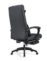 Chaise de bureau pivotante en cuir moderne avec hauteur réglable et base en acier pour bureau à domicile et usage commercial