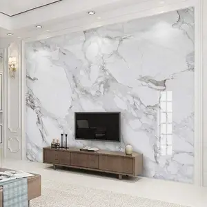 2440mm 2800mm 2900mm Pvc Faux Marble Stone Bendable Pvc False Marble Wall Sheet High Glossy Uv Shining Marble Alternative