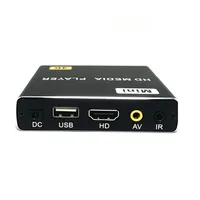 Boîtier multimédia H.264 4K Full HD 1080P avec IR pour lecteur publicitaire, sortie HDMI AV, disque USB, carte SD pour voiture et bus