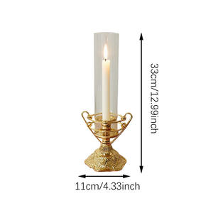 Nouveau style pour la décoration de fête et de mariage, centre de table de mariage, candélabre en cristal à 5 bras, 15 pouces de haut, acrylique transparent, fournitures de fête - Product Image 6