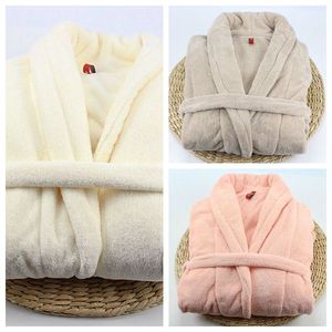 Unisex 5 Star Luxury Hotel Spa Bathrobes Elegant Thermal Coral Velvet <strong>Hood</strong> Bath <strong>Robe</strong> White for Men and Women - Product Image 5