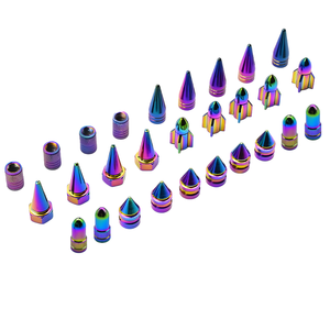 Bouchons de valve colorés en alliage d'aluminium pour voitures et motos, style américain, accessoires pour moto - Product Image 1