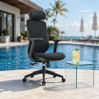 Chaise de bureau ergonomique moderne en maille respirante avec soutien lombaire adaptatif et accoudoirs réglables pour cadres