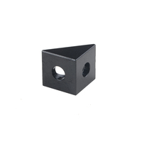 Aksesori Printer 3D Cocok untuk Openbuildings Konektor Sudut Hitam Potongan Aluminium Segitiga Blok Aluminium