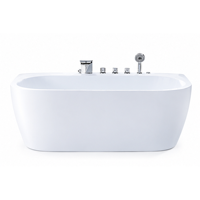 Baignoire autoportante en pierre artificielle sur mesure, baignoire ovale moderne pour maison de luxe