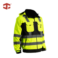 Veste de travail JIADE FR pour hommes, résistante aux flammes, antistatique, haute visibilité, imperméable, multi-poches, pour le pétrole, le gaz, la pétrochimie, EPI